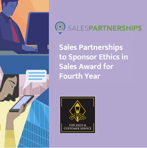 Sales Partnerships to Sponsor Ethics in Sales Award in the 2023 Stevie